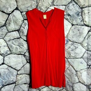 Faded Glory Red Sleeveless Dress Wm L 12/14